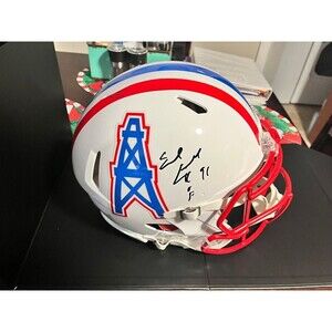 Fanatics HOF Earl Campbell signed Oilers Helmet